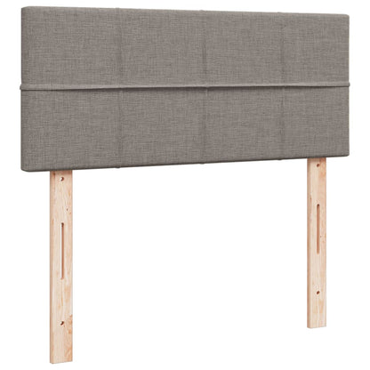 vidaXL Boxspringbett mit Matratze Taupe 120x200 cm Stoff
