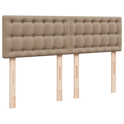 Boxspringbett Matratze Cappuccino-Braun 140x190cm Kunstleder