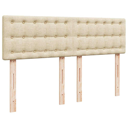 vidaXL Lit coffre avec matelas crème 140x190 cm Tissu