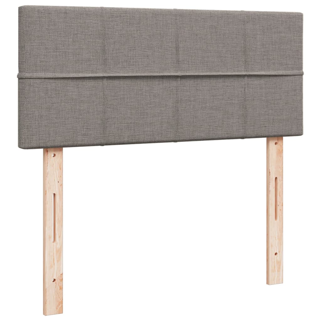 vidaXL Lit boxspring avec matelas taupe 120x190 cm tissu