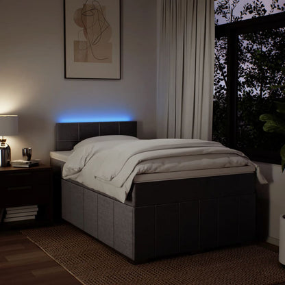 vidaXL Lit boxspring avec matelas taupe 120x190 cm tissu