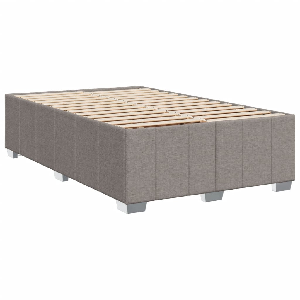 vidaXL Lit boxspring avec matelas taupe 120x190 cm tissu