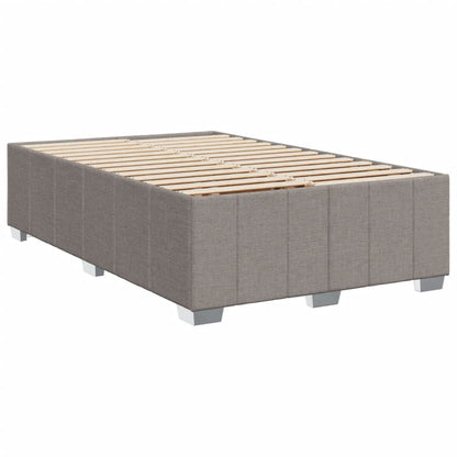 vidaXL Lit boxspring avec matelas taupe 120x190 cm tissu