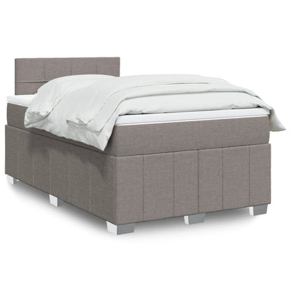 vidaXL Lit boxspring avec matelas taupe 120x190 cm tissu