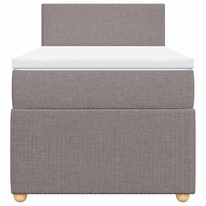 Boxspringbett mit Matratze Taupe 90x190 cm Stoff
