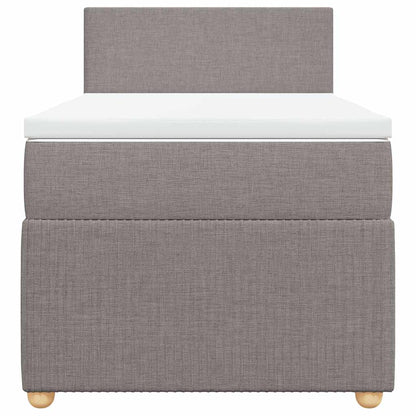 Boxspringbett mit Matratze Taupe 100x200 cm Stoff