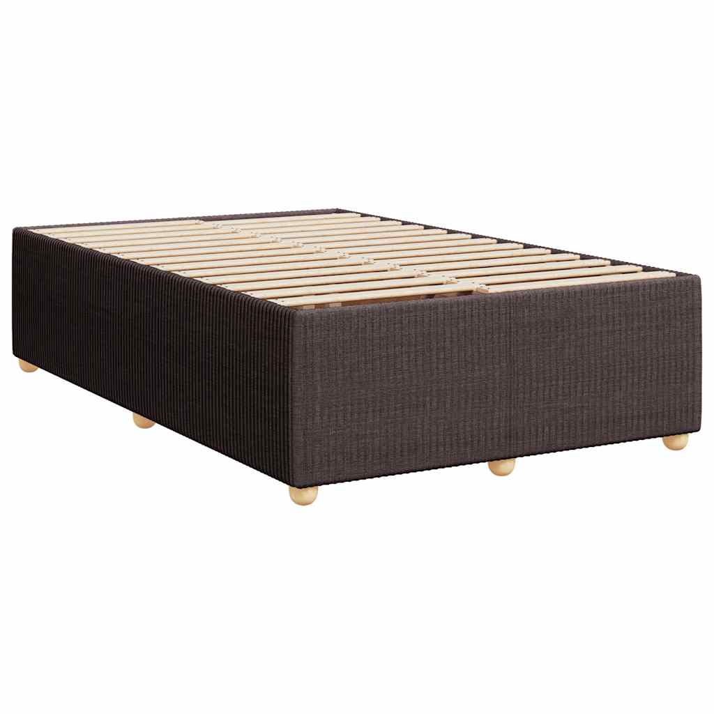 vidaXL Lit tapissier avec matelas Marron foncé 120x200 cm Tissu