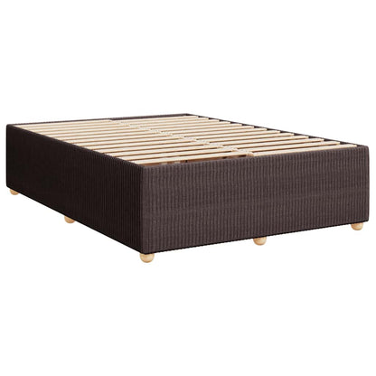 vidaXL Boxspringbett mit Matratze Dunkelbraun 160x200 cm Stoff