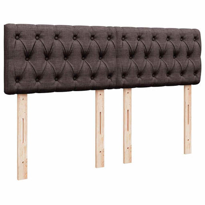 vidaXL Boxspringbett mit Matratze Dunkelbraun 160x200 cm Stoff