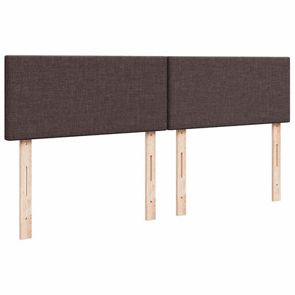 vidaXL Boxspringbett mit Matratze Dunkelbraun 180x200 cm Stoff