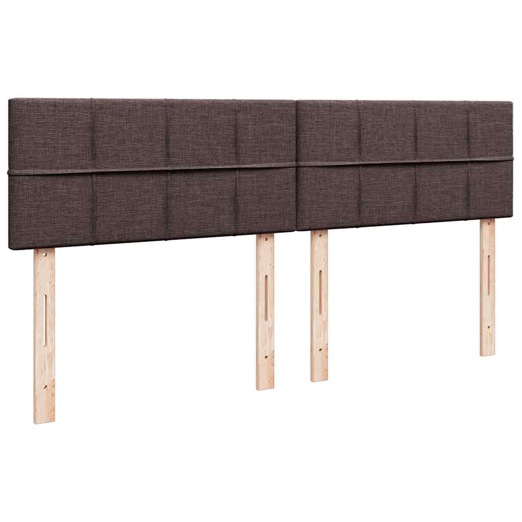vidaXL Boxspringbett mit Matratze Dunkelbraun 180x200 cm Stoff
