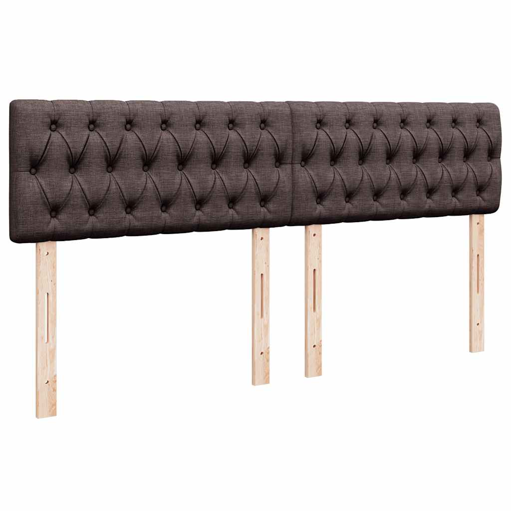 vidaXL Boxspringbett mit Matratze Dunkelbraun 180x200 cm Stoff