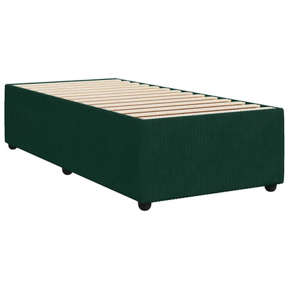 Boxspringbett mit Matratze Dunkelgrün 80x200 cm Samt
