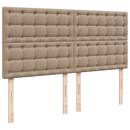 vidaXL Lit coffre-matelas cappuccino-marron 200x200 cm en similicuir