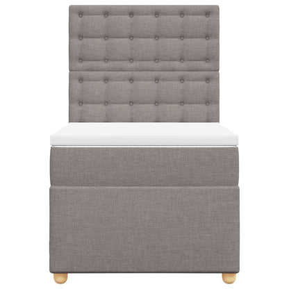 Boxspringbett mit Matratze Taupe 80x200 cm Stoff