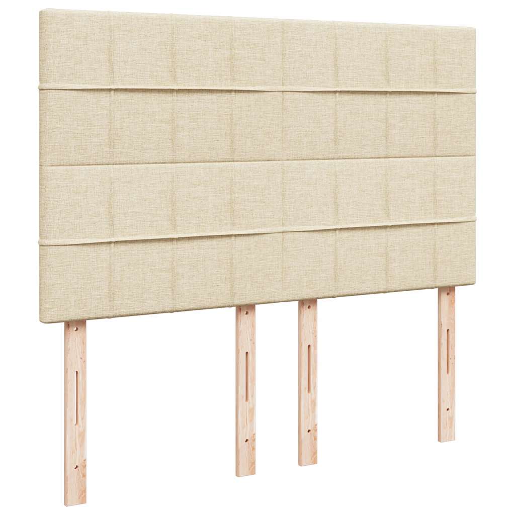 vidaXL Lit coffre avec matelas crème 140x190 cm Tissu