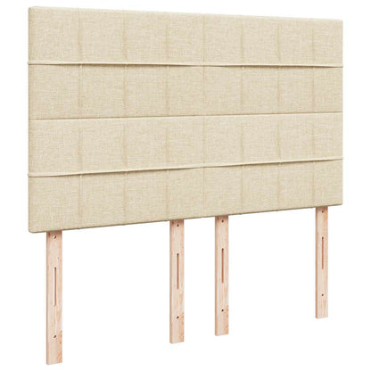 vidaXL Lit coffre avec matelas crème 140x190 cm Tissu