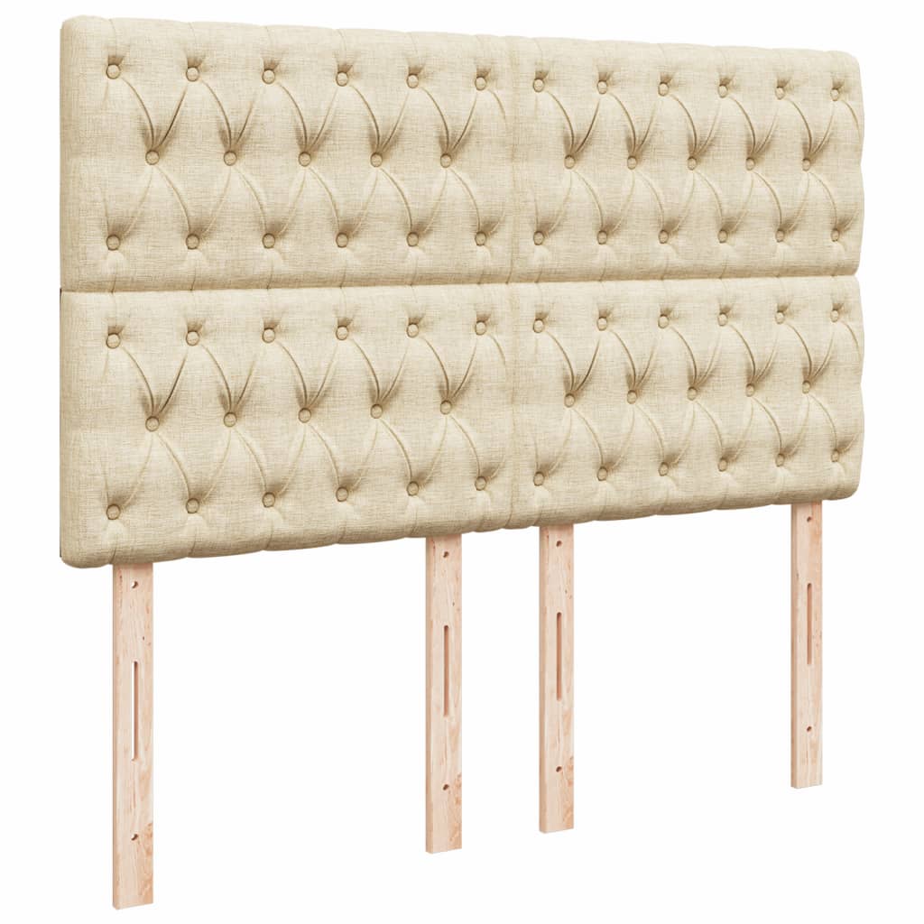 vidaXL Lit coffre avec matelas crème 140x190 cm Tissu