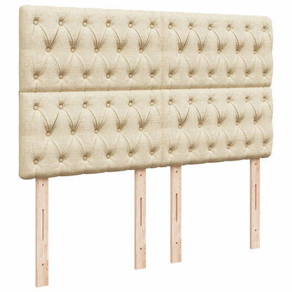 vidaXL Lit coffre avec matelas crème 140x190 cm Tissu
