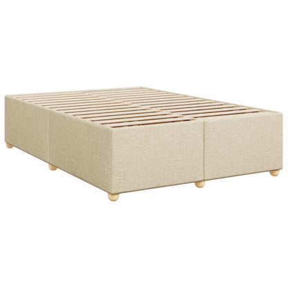 vidaXL Lit coffre avec matelas crème 140x190 cm Tissu