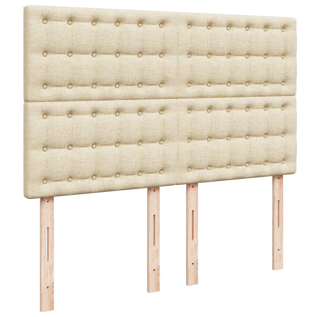 vidaXL Lit coffre avec matelas crème 140x190 cm Tissu