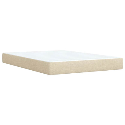 vidaXL Lit coffre avec matelas crème 140x190 cm Tissu
