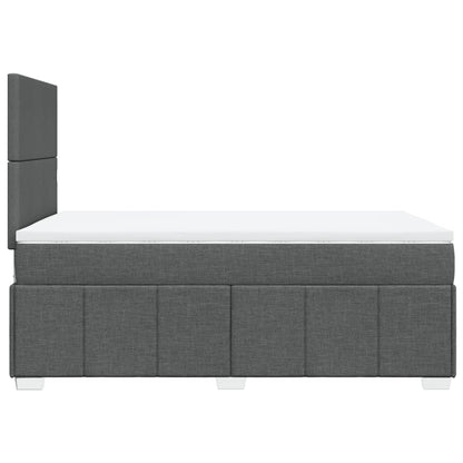 vidaXL Boxspringbett mit Matratze Dunkelgrau 120x190 cm Stoff