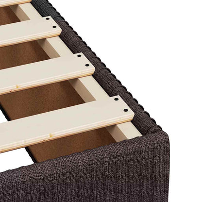 vidaXL Lit tapissier avec matelas Marron foncé 120x200 cm Tissu