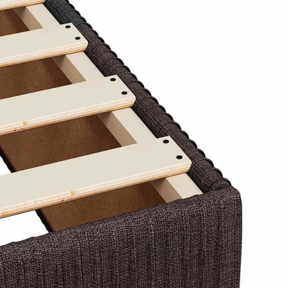 vidaXL Boxspringbett mit Matratze Dunkelbraun 160x200 cm Stoff