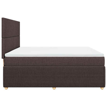 vidaXL Lit coffre avec matelas marron foncé 180x200 cm Tissu