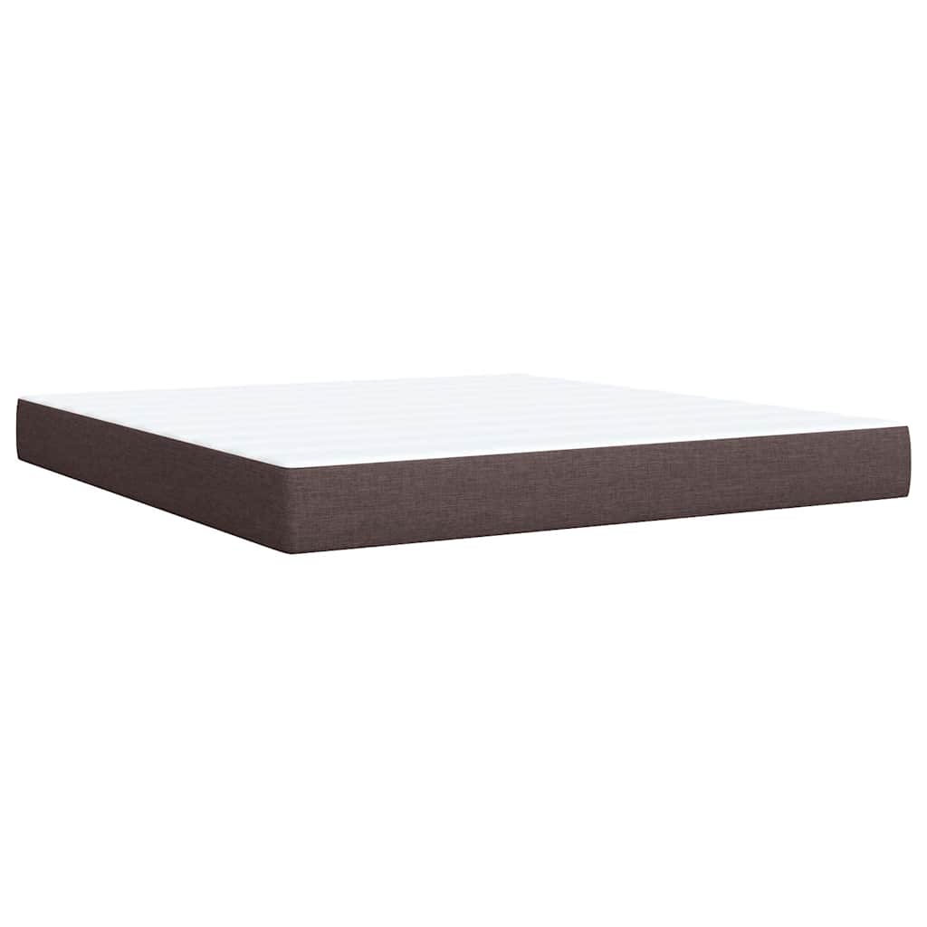 vidaXL Lit coffre avec matelas marron foncé 180x200 cm Tissu