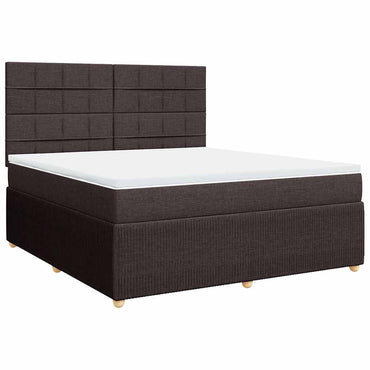 vidaXL Lit coffre avec matelas marron foncé 180x200 cm Tissu