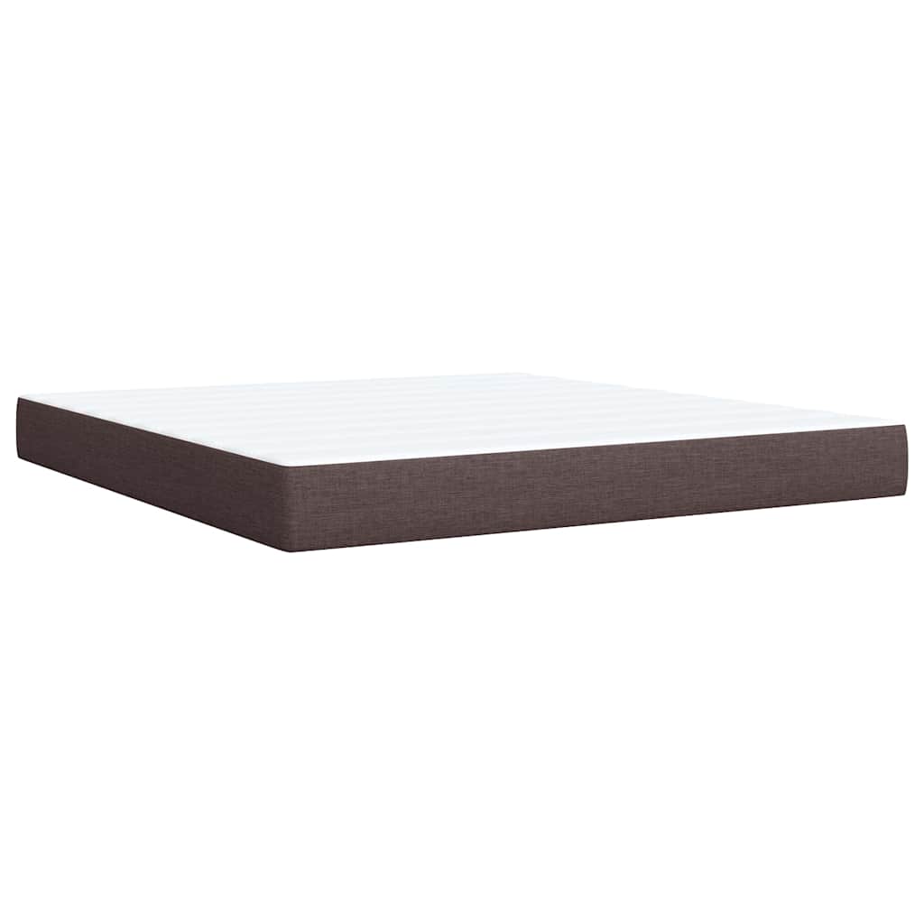 vidaXL Lit coffre avec matelas marron foncé 180x200 cm Tissu