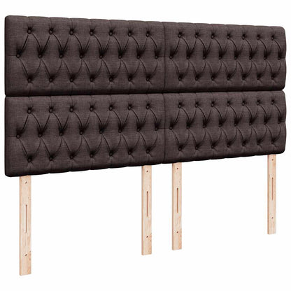 vidaXL Boxspringbett mit Matratze Dunkelbraun 180x200 cm Stoff