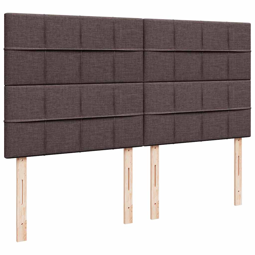 vidaXL Boxspringbett mit Matratze Dunkelbraun 200x200 cm Stoff