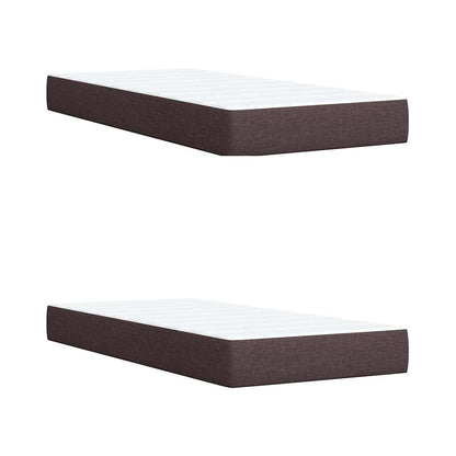 vidaXL Boxspringbett mit Matratze Dunkelbraun 200x200 cm Stoff