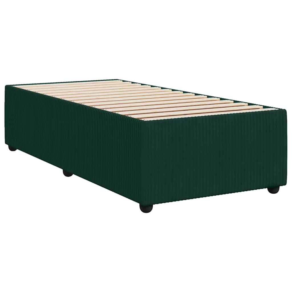 Boxspringbett mit Matratze Dunkelgrün 100x200 cm Samt