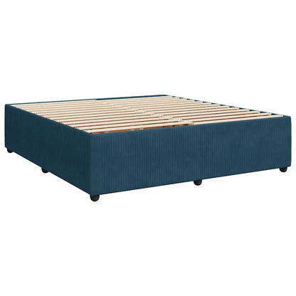 Boxspringbett mit Matratze Dunkelblau 180x200 cm Samt