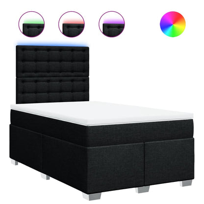 Boxspringbett mit Matratze Schwarz 120x190 cm Stoff