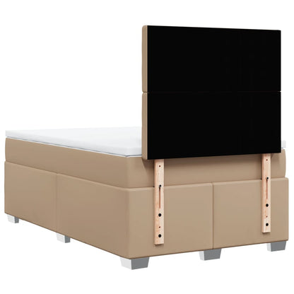 vidaXL Boxspringbett Matratze Cappuccino-Braun 120x190 cm Kunstleder