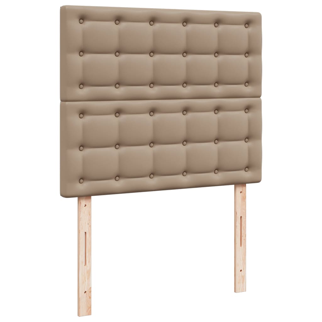 vidaXL Boxspringbett Matratze Cappuccino-Braun 120x190 cm Kunstleder