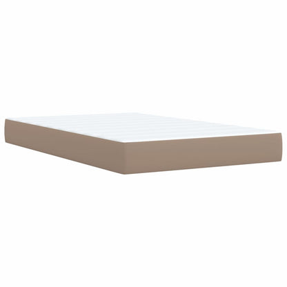 vidaXL Boxspringbett Matratze Cappuccino-Braun 120x190 cm Kunstleder