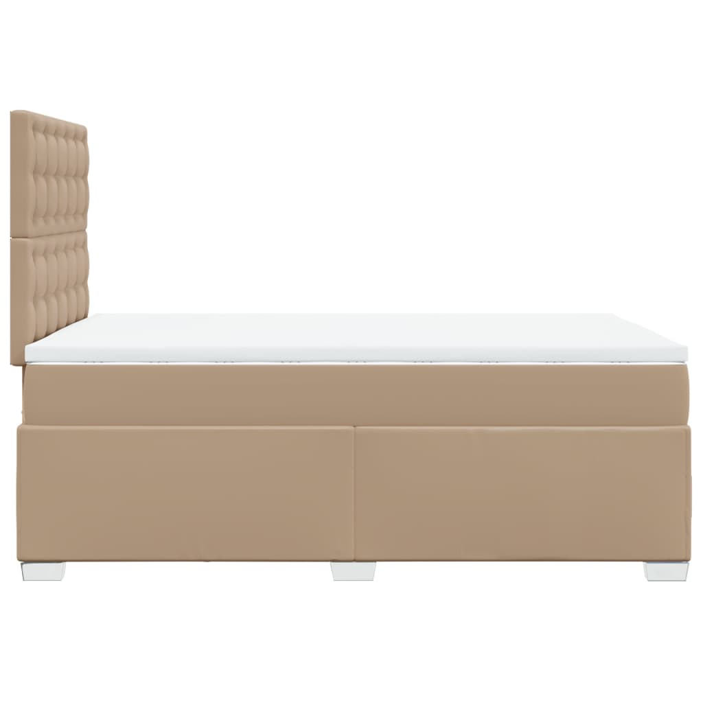 vidaXL Boxspringbett Matratze Cappuccino-Braun 120x190 cm Kunstleder