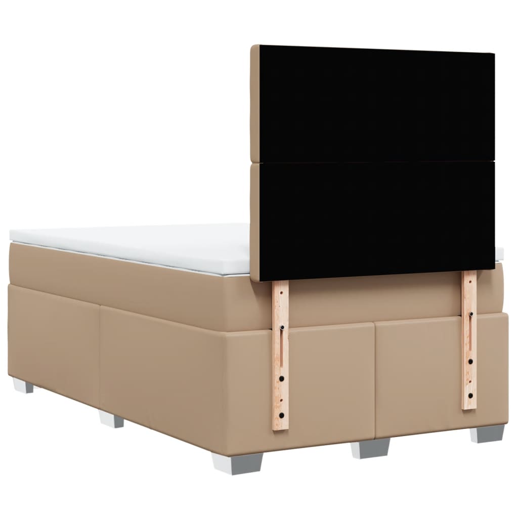 vidaXL Lit coffre matelas cappuccino-marron 120x200cm similicuir
