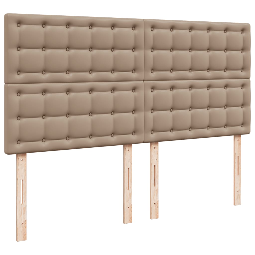 vidaXL Boxspringbett Matratze Cappuccino-Braun 200x200cm Kunstleder
