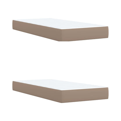 vidaXL Boxspringbett Matratze Cappuccino-Braun 200x200cm Kunstleder
