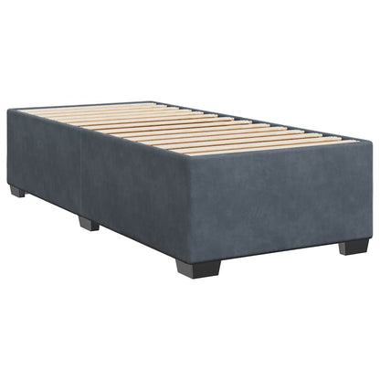 Boxspringbett mit Matratze Dunkelgrau 80x200 cm Samt