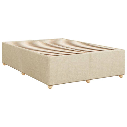 vidaXL Lit coffre avec matelas crème 140x190 cm Tissu