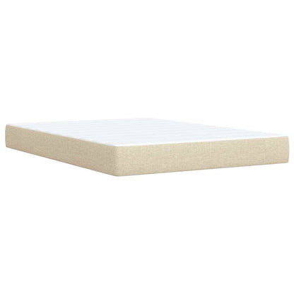 vidaXL Lit coffre avec matelas crème 140x190 cm Tissu