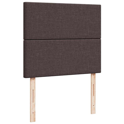 vidaXL Lit tapissier avec matelas Marron foncé 120x200 cm Tissu